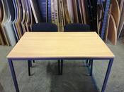Used Beech 1200mm Office Table - Grey Frame image