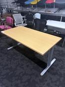 Used Beech 1600mm Single Bench Office Desk