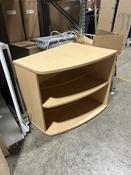 Used Beech Curved Desk-End Bookcase
