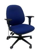 Used Blue Operator Chair - Adjustable Arms image