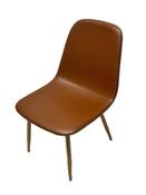 Used Faux Leather Canteen Chair - Cognac Brown