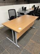 Used Beech Focus Office Desk - 1400mm Wide image