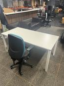 Used White Konig+Neurath Single Bench Desk - 1600mm Wide image