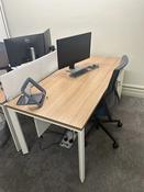 Used Actiu 1600mm Single Bench Desk - Portofino Cherry image