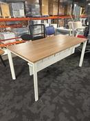 Used Actiu 1800mm Single Bench Desk - Light Chestnut