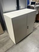 Used Bisley 1m Storage Cupboard - White image