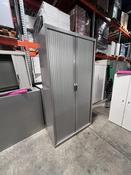 Used Grey Tambour Cabinet - 2000mm image