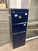 Used Bisley 4 Drawer Filing Cabinet - Oxford Blue image