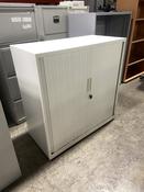 Used White Bisley Essential Tambour Cabinet - 1000mm image
