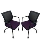 Used Plum Orangebox Workday Meeting Chairs x 2 image
