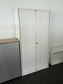 Used White Bisley Essential Tambour Cabinet - 1970mm High image