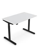 Grey 1200mm ROUND-E Sit-Stand Desk - Black Frame