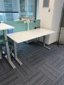 Used White Kinnarps OBERON Sit-Stand Desk image