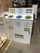 Used White Metal Combi Waste Bin