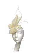 Cream Pearled Headpiece for Hire (W19)