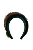 Faye - Luxe Velvet Headband in Green