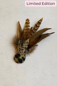 Limited Edition Animal Print and Gold Hat Pin