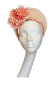 Carrie - Crown Headpiece in Soft Peach