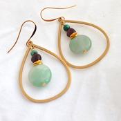 Gemstone Teardrop Earrings