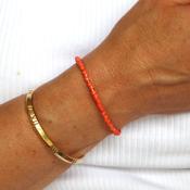 Orange seed bead Bracelet