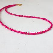 Pink Seed Bead Necklace image