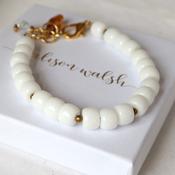 White Beaded Bracelet