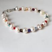 Pearl &amp; Millefiori Bracelet