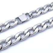 30 In Cuban Link Chain Trendsmax Stainless Steel Curb Cuban Chain Necklace – 16-36 Inches, 3-11mm Width, Lobster Clasp, Silver image