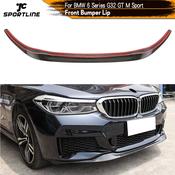 Bmw F10 Spoiler WheelX Gloss Black Front Bumper Lip Spoiler Splitter Kit For BMW F10 M Sport 11-16 image