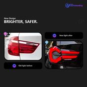 MZORANGE LED Tail Light Set – For BMW X3 F25 2011-2017, Smoked Lens, Black Housing, Red/Amber/White Bmw X3 Brakes image