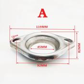 Exhaust Connector Sleeve Flange Adapter 56mm To 60mm For Citroen, Peugeot, Renault - Steel, Coated 6 In Exhaust Clamp image