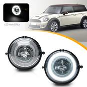 NSLUMO White Halo LED DRL Fog Light Kit For Mini Cooper R55 R56 R57 R58 R59 R60 R61 Mini Cooper R56 Fog Lights image