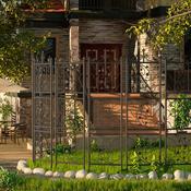 UNHO 2-Pack Classic Black Metal Garden Trellis Panels - Tall, Heavy Duty For Climbing Plants Tall Trellis image