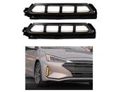 2013 Hyundai Elantra Fog Lights Tinasdream2017 LED Daytime Running Lights – For Hyundai Elantra 2021-2023 – White+Blue+Yellow – Black Housing – Direct Fit image