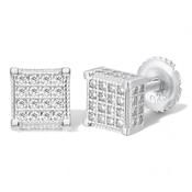 Star Earrings Large Real 925 Silver 14k Gold Plated Iced Star CZ Earrings – Hip Hop Studs – Harlembling image