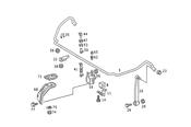 Genuine Mercedes Rear Suspension Stabilizer Bar Link – Fits 300CE, 300D, 300E, 300TD, 300TE, E300 (123 320 14 89) Mercedes Oem image