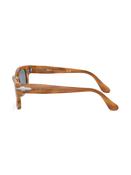 Persol Polarized Sunglasses For Men Persol 0PO3315S 24/33 55mm Men's Sunglasses – Havana/Brown, Rectangular Glass Lenses, Made In Italy image