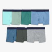 3 Pack Boys Stretch Boxer Shorts – Striped/Plain Mix – Underwear For Ages 6-13 Years – Cotton Polyester Blend Little Boys Boxer Briefs image