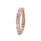 9ct Rose Gold Half Eternity Diamond Ring – 15 Point / 0.15 TCW – 3mm Band – Elma Jewellery Rose Gold Ring Wedding image