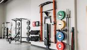 Wall Mount Dumbbell Rack Gray Laminate For Sale CeilBlue Wall Mount Dumbbell Rack – Gray Laminate Finish, Space-Saving Storage image