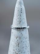 Genuine Hematite Faceted Metallic Silver Hematite Band Ring – Silver Coated, Sizes 6 To 11 image