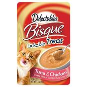 Delectables Lickable Treat Bisque For Senior Cats - Seafood, 4 Boxes (48 Pouches Total) 30 Pack image