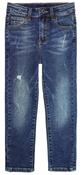 Black Skinny Jeans Boys Stylish Dark Blue Knee Ripped Jeans For Boys – Super Comfortable Stretch Denim, Sizes 5 To 13. image