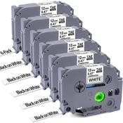 Fulloink 8-Pack Compatible TZe231 12mm White Laminated Label Tape For Brother P-Touch Office Depot image