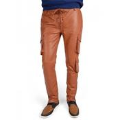 Men Leather Pants LeatherZon Men's Real Sheep/Lambskin Leather Slim Fit Pants - Black, S M L image