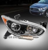 Passenger Side Headlight Assembly Passenger Side HID Projector Headlight For 2014-2015 Infiniti QX60 - Chrome Housing image
