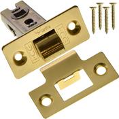 Haven Heritage 2.5" Mortice Tubular Latch – Brass Finish, 63mm, UK Made Internal Door Catch Set Mortice Lock And Handle image
