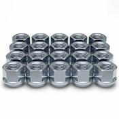 M12x1.5 Extended Lug Nuts Excalibur 32 Pack Open Bulge Acorn Lug Nuts – 1/2-20 Thread, 3/4" Hex, Chrome, Conical 60 Degree Seat image