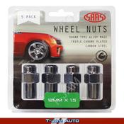 5x Auto Inparts Wheel Nuts For Lexus IS 200 (1999 On) - Silver, For Alloy Wheels Lexus Rim image