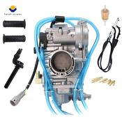 Newmotoparts Twist Throttle Grip &amp; Cable Kit For Kawasaki KX250F 2004-2010 7/8 Throttle image